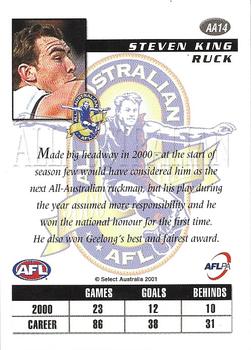 2001 Select AFL Authentic - All Australian #AA14 Steven King Back